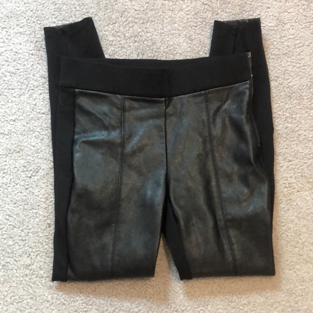 Ann Taylor Black Imitation Leather Pants